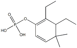 Phosphoric acid diethyl(4,4-dimethyl-1,5-cyclohexadienyl) ester Struktur