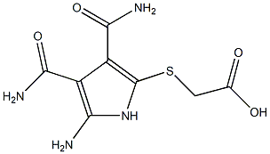 2-Amino-5-[(carboxymethyl)thio]-1H-pyrrole-3,4-dicarboxamide Struktur