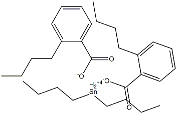 Bis(2-butylbenzoic acid)dibutyltin(IV) salt Struktur