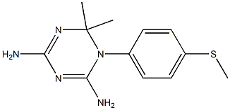 1,6-Dihydro-6,6-dimethyl-1-[4-(methylthio)phenyl]-1,3,5-triazine-2,4-diamine Struktur