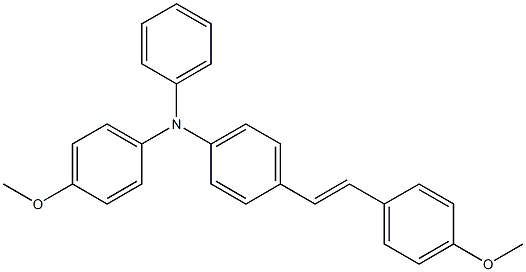 4-Methoxy-4'-(4-methoxyphenylphenylamino)stilbene Struktur