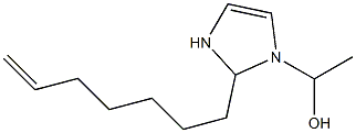 1-(1-Hydroxyethyl)-2-(6-heptenyl)-4-imidazoline Struktur