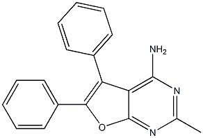 4-Amino-2-methyl-5,6-diphenylfuro[2,3-d]pyrimidine Struktur