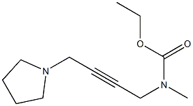 N-Methyl-N-[4-(1-pyrrolidinyl)-2-butynyl]carbamic acid ethyl ester Struktur