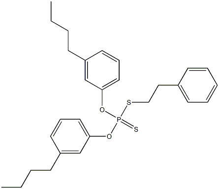 Dithiophosphoric acid O,O-bis(3-butylphenyl)S-(2-phenylethyl) ester Struktur