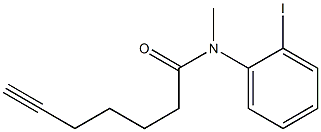 N-(2-Iodophenyl)-N-methyl-6-heptynamide Struktur