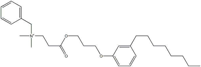 N,N-Dimethyl-N-benzyl-N-[2-[[3-(3-octylphenyloxy)propyl]oxycarbonyl]ethyl]aminium Struktur