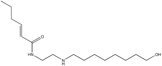 N-[2-[(8-Hydroxyoctyl)amino]ethyl]-2-hexenamide Struktur