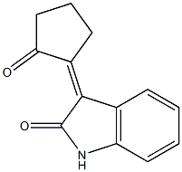 2,3-Dihydro-3-(2-oxocyclopentylidene)-1H-indol-2-one Struktur