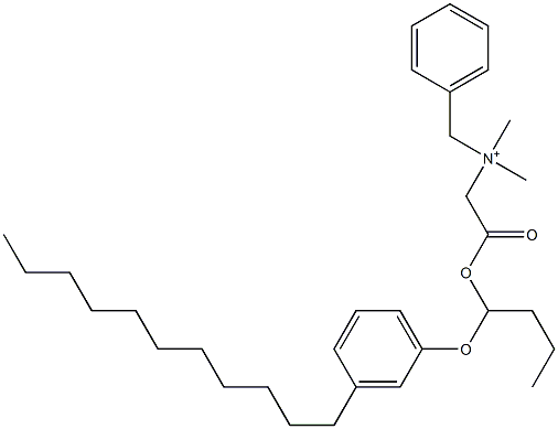 N,N-Dimethyl-N-benzyl-N-[[[1-(3-undecylphenyloxy)butyl]oxycarbonyl]methyl]aminium Struktur