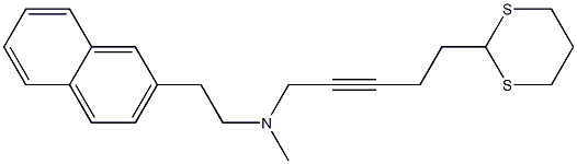 5-(1,3-Dithian-2-yl)-N-methyl-N-[2-(2-naphthalenyl)ethyl]-2-pentyn-1-amine Struktur