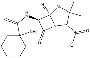 6-[(1-Aminocyclohexyl)carbonylamino]penicillanic acid Struktur