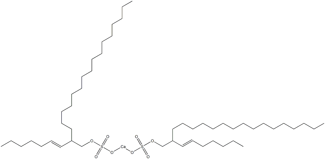 Bis[2-(1-heptenyl)octadecyloxysulfonyloxy]calcium Struktur