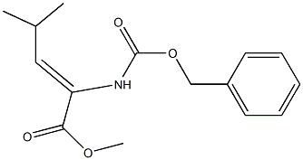 (Z)-2-(Benzyloxycarbonylamino)-4-methyl-2-pentenoic acid methyl ester Struktur