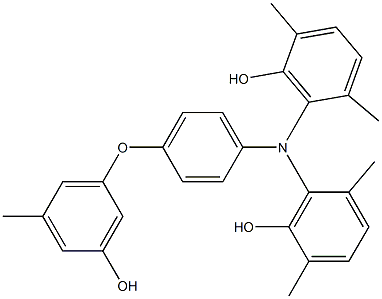 N,N-Bis(6-hydroxy-2,5-dimethylphenyl)-4-(3-hydroxy-5-methylphenoxy)benzenamine Struktur