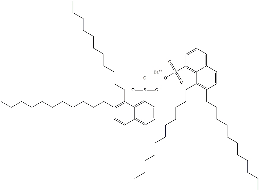 Bis(7,8-diundecyl-1-naphthalenesulfonic acid)barium salt Struktur