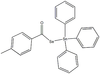 4-Methylbenzenecarboselenoic acid Se-(triphenylstannyl) ester Struktur