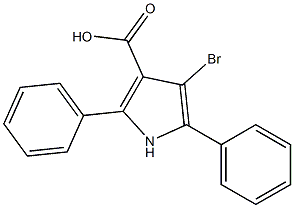 4-Bromo-2,5-diphenyl-1H-pyrrole-3-carboxylic acid Struktur