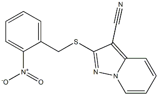 2-[[(2-Nitrophenyl)methyl]thio]-pyrazolo[1,5-a]pyridine-3-carbonitrile Struktur