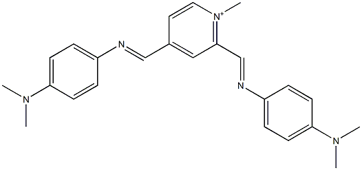 2,4-Bis[[4-(dimethylamino)phenyl]iminomethyl]-1-methylpyridinium Struktur