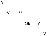 Pentavanadium antimony Struktur