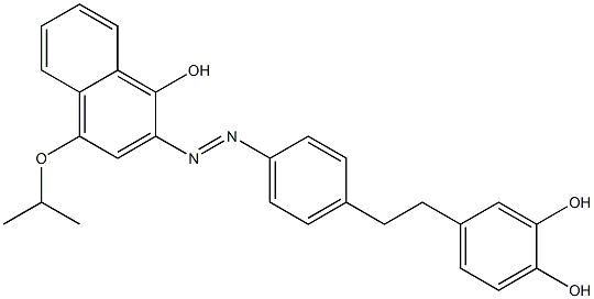 2-[4-[2-(3,4-Dihydroxyphenyl)ethyl]phenylazo]-4-isopropoxy-1-naphthol Struktur