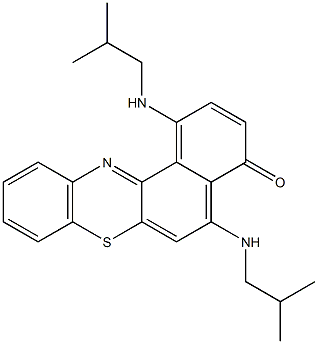 1,5-Bis(isobutylamino)-4H-benzo[a]phenothiazin-4-one Struktur