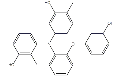 N,N-Bis(3-hydroxy-2,4-dimethylphenyl)-2-(3-hydroxy-4-methylphenoxy)benzenamine Struktur