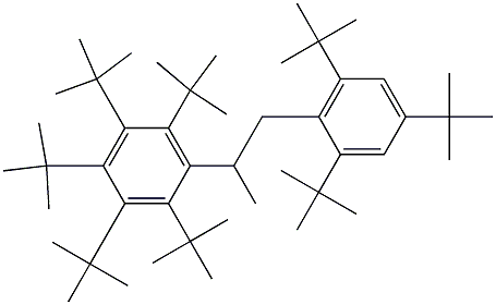 2-(Penta-tert-butylphenyl)-1-(2,4,6-tri-tert-butylphenyl)propane Struktur