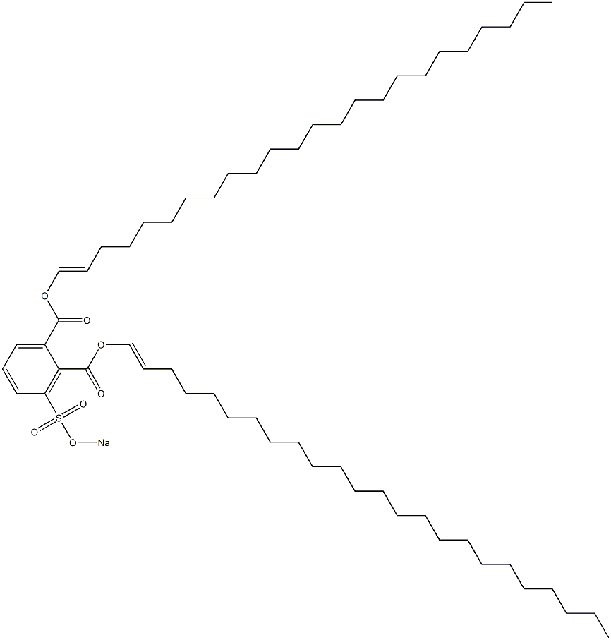 3-(Sodiosulfo)phthalic acid di(1-tetracosenyl) ester Struktur