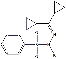 Dicyclopropyl ketone phenylsulfonyl-N-potassio hydrazone Struktur