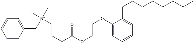 N,N-Dimethyl-N-benzyl-N-[3-[[2-(2-octylphenyloxy)ethyl]oxycarbonyl]propyl]aminium Struktur