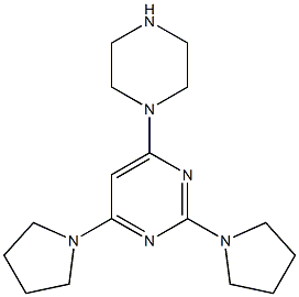 2,4-Dipyrrolizino-6-piperazinopyrimidine Struktur