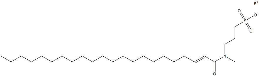 3-[N-(1-Oxo-2-docosen-1-yl)-N-methylamino]-1-propanesulfonic acid potassium salt Struktur