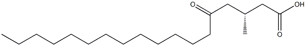 [R,(-)]-3-Methyl-5-oxostearic acid Struktur