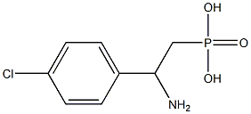 2-Amino-2-(4-chlorophenyl)ethylphosphonic acid Struktur