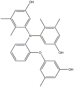 N,N-Bis(5-hydroxy-2,3-dimethylphenyl)-2-(3-hydroxy-5-methylphenoxy)benzenamine Struktur