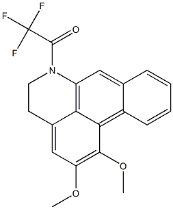 6-Trifluoroacetyl-1,2-dimethoxy-5,6-dihydro-4H-dibenzo[de,g]quinoline Struktur