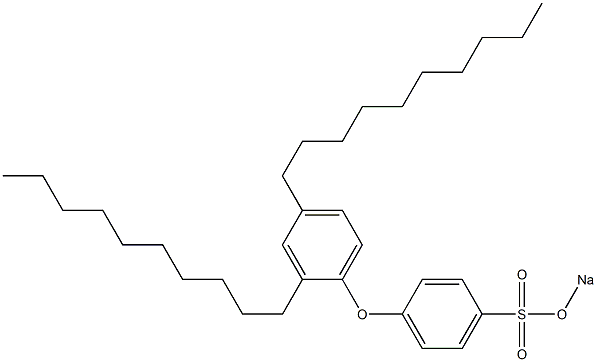 2,4-Didecyl-4'-(sodiosulfo)diphenyl ether Struktur