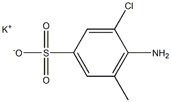 4-Amino-3-chloro-5-methylbenzenesulfonic acid potassium salt Struktur