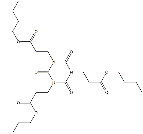 2,4,6-Trioxo-1,3,5-triazine-1,3,5(2H,4H,6H)-tripropionic acid tributyl ester Struktur