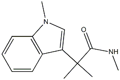 N-Methyl-2,2-dimethyl-2-(1-methyl-1H-indol-3-yl)acetamide Struktur