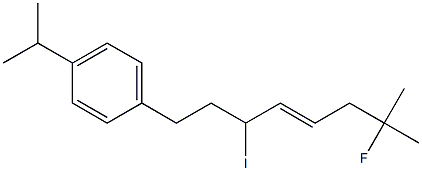 2-Fluoro-6-iodo-2-methyl-8-(4-isopropylphenyl)-4-octene Struktur