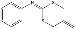 N-[[(2-Propenyl)thio](methylthio)methylene]aniline Struktur