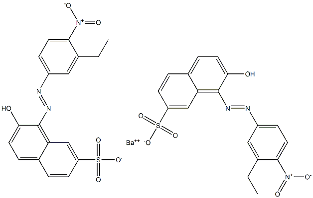 Bis[1-[(3-ethyl-4-nitrophenyl)azo]-2-hydroxy-7-naphthalenesulfonic acid]barium salt Struktur