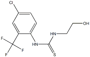 1-(2-Hydroxyethyl)-3-(2-trifluoromethyl-4-chlorophenyl)thiourea Struktur