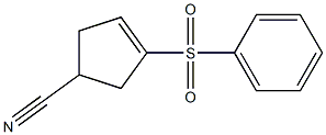 3-(Phenylsulfonyl)-3-cyclopentene-1-carbonitrile Struktur