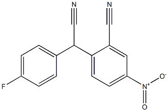 (2-Cyano-4-nitrophenyl)(4-fluorophenyl)acetonitrile Struktur