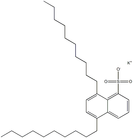 5,8-Didecyl-1-naphthalenesulfonic acid potassium salt Struktur