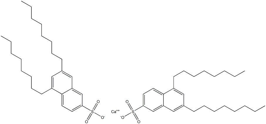 Bis(5,7-dioctyl-2-naphthalenesulfonic acid)calcium salt Struktur